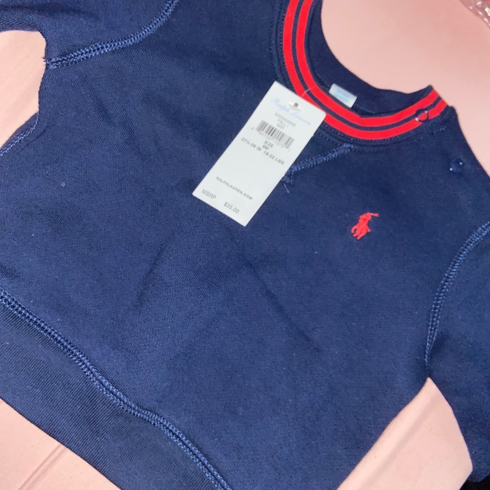Babies Ralph Lerann fall navy sweatshirt